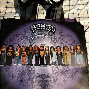 Homie HomeGirl Purple Graphic Tote Bag